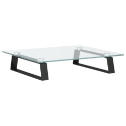 vidaXL Monitorständer Schwarz 40x35x8 cm Hartglas und Metall