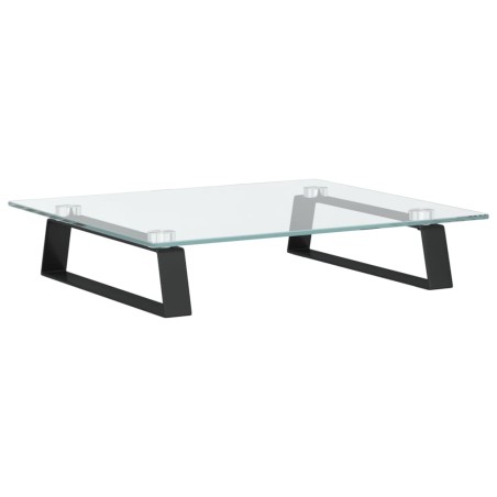 vidaXL Monitorständer Schwarz 40x35x8 cm Hartglas und Metall