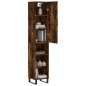 Highboard Räuchereiche 34,5x34x180 cm Holzwerkstoff Highboard Räuchereiche 34,5x34x180 cm Holzwerkstoff