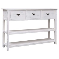 vidaXL Sideboard Antik-Weiß 115x30x76 cm Holz