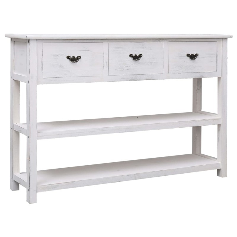 vidaXL Sideboard Antik-Weiß 115x30x76 cm Holz