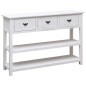 vidaXL Sideboard Antik-Weiß 115x30x76 cm Holz