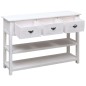 vidaXL Sideboard Antik-Weiß 115x30x76 cm Holz