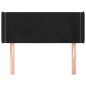 vidaXL Kopfteil mit Ohren Schwarz 103x16x78/88 cm Samt
