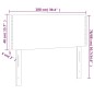 vidaXL LED Kopfteil Schwarz 100x5x78/88 cm Samt vidaXL LED Kopfteil Schwarz 100x5x78/88 cm Samt
