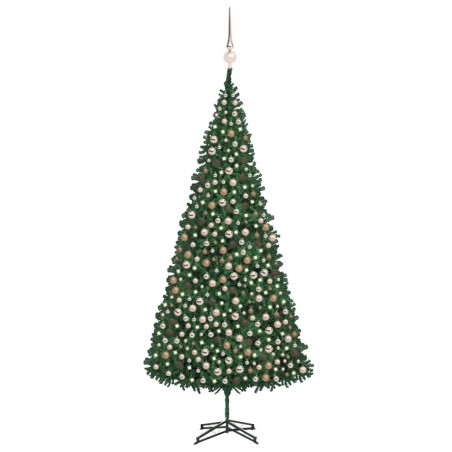 vidaXL Künstlicher Weihnachtsbaum Beleuchtung & Kugeln 500 cm Grün