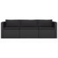 10-tlg. Garten-Lounge-Set mit Kissen Poly Rattan Schwarz 10-tlg. Garten-Lounge-Set mit Kissen Poly Rattan Schwarz