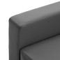 vidaXL 3-Sitzer-Sofa Grau Kunstleder vidaXL 3-Sitzer-Sofa Grau Kunstleder