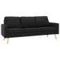 vidaXL 3-Sitzer-Sofa Schwarz Stoff vidaXL 3-Sitzer-Sofa Schwarz Stoff