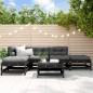 vidaXL 6-tlg. Garten-Lounge-Set Schwarz Massivholz Kiefer vidaXL 6-tlg. Garten-Lounge-Set Schwarz Massivholz Kiefer
