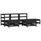 vidaXL 6-tlg. Garten-Lounge-Set Schwarz Massivholz Kiefer vidaXL 6-tlg. Garten-Lounge-Set Schwarz Massivholz Kiefer