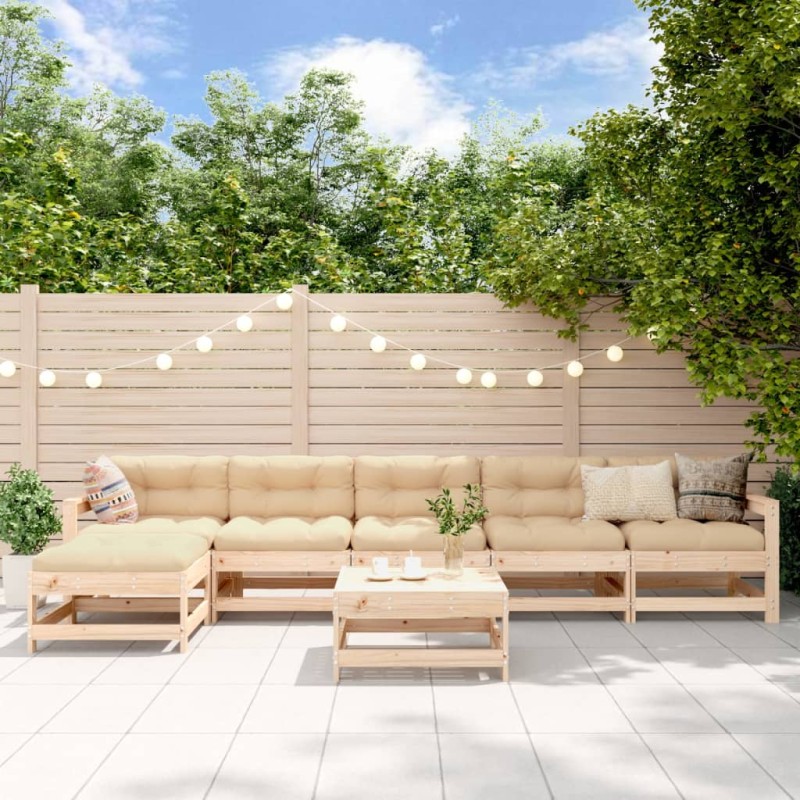 vidaXL 7-tlg. Garten-Lounge-Set Massivholz Kiefer vidaXL 7-tlg. Garten-Lounge-Set Massivholz Kiefer