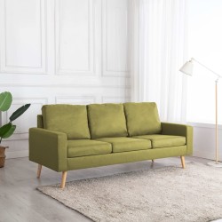 vidaXL 3-Sitzer-Sofa Grün Stoff