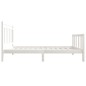 vidaXL Massivholzbett Weiß 100x200 cm vidaXL Massivholzbett Weiß 100x200 cm