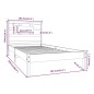 vidaXL Massivholzbett Weiß 100x200 cm vidaXL Massivholzbett Weiß 100x200 cm
