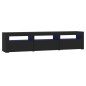 vidaXL TV-Schrank mit LED-Leuchten Schwarz 180x35x40 cm vidaXL TV-Schrank mit LED-Leuchten Schwarz 180x35x40 cm