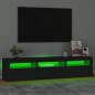 vidaXL TV-Schrank mit LED-Leuchten Schwarz 180x35x40 cm vidaXL TV-Schrank mit LED-Leuchten Schwarz 180x35x40 cm