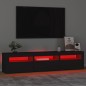 vidaXL TV-Schrank mit LED-Leuchten Schwarz 180x35x40 cm vidaXL TV-Schrank mit LED-Leuchten Schwarz 180x35x40 cm