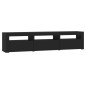 vidaXL TV-Schrank mit LED-Leuchten Schwarz 180x35x40 cm vidaXL TV-Schrank mit LED-Leuchten Schwarz 180x35x40 cm