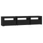 vidaXL TV-Schrank mit LED-Leuchten Schwarz 180x35x40 cm vidaXL TV-Schrank mit LED-Leuchten Schwarz 180x35x40 cm
