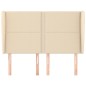 vidaXL Kopfteil mit Ohren Creme 147x23x118/128 cm Stoff vidaXL Kopfteil mit Ohren Creme 147x23x118/128 cm Stoff