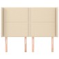 vidaXL Kopfteil mit Ohren Creme 147x16x118/128 cm Stoff vidaXL Kopfteil mit Ohren Creme 147x16x118/128 cm Stoff