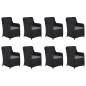 9-tlg. Garten-Essgruppe Poly Rattan Schwarz 9-tlg. Garten-Essgruppe Poly Rattan Schwarz