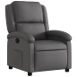 vidaXL Relaxsessel Grau Echtleder vidaXL Relaxsessel Grau Echtleder