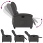 vidaXL Relaxsessel Grau Echtleder vidaXL Relaxsessel Grau Echtleder