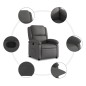 vidaXL Relaxsessel Grau Echtleder vidaXL Relaxsessel Grau Echtleder