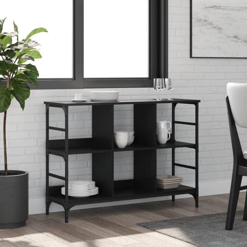 vidaXL Sideboard Schwarz 102x32x73,5 cm Holzwerkstoff vidaXL Sideboard Schwarz 102x32x73,5 cm Holzwerkstoff