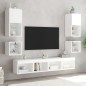 vidaXL Wand-Nachttische mit LED-Leuchten 2 Stk. Weiß vidaXL Wand-Nachttische mit LED-Leuchten 2 Stk. Weiß