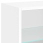 vidaXL Nachttisch mit LED-Leuchten Wandmontage Weiß vidaXL Nachttisch mit LED-Leuchten Wandmontage Weiß