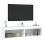 vidaXL TV-Schränke mit LED-Leuchten 2 Stk. Weiß 60x30x30 cm vidaXL TV-Schränke mit LED-Leuchten 2 Stk. Weiß 60x30x30 cm