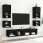 vidaXL Wand-Nachttische mit LED-Leuchten 2 Stk. Schwarz vidaXL Wand-Nachttische mit LED-Leuchten 2 Stk. Schwarz