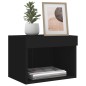 vidaXL Wand-Nachttische mit LED-Leuchten 2 Stk. Schwarz vidaXL Wand-Nachttische mit LED-Leuchten 2 Stk. Schwarz