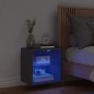 vidaXL Wand-Nachttisch mit LED-Leuchten Schwarz vidaXL Wand-Nachttisch mit LED-Leuchten Schwarz