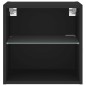 vidaXL Wand-Nachttisch mit LED-Leuchten Schwarz vidaXL Wand-Nachttisch mit LED-Leuchten Schwarz