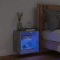 vidaXL Wand-Nachttisch mit LED-Leuchten Betongrau vidaXL Wand-Nachttisch mit LED-Leuchten Betongrau
