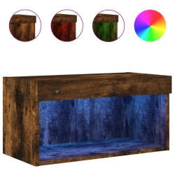 vidaXL TV-Schrank mit LED-Leuchten Räuchereiche 60x30x30 cm