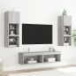vidaXL TV-Schrank mit LED-Leuchten Grau Sonoma 60x30x30 cm vidaXL TV-Schrank mit LED-Leuchten Grau Sonoma 60x30x30 cm