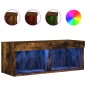 vidaXL TV-Schrank mit LED-Leuchten Räuchereiche 80x30x30 cm vidaXL TV-Schrank mit LED-Leuchten Räuchereiche 80x30x30 cm