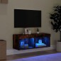 vidaXL TV-Schrank mit LED-Leuchten Räuchereiche 80x30x30 cm vidaXL TV-Schrank mit LED-Leuchten Räuchereiche 80x30x30 cm