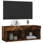 vidaXL TV-Schrank mit LED-Leuchten Räuchereiche 80x30x30 cm vidaXL TV-Schrank mit LED-Leuchten Räuchereiche 80x30x30 cm