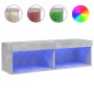 vidaXL TV-Schrank mit LED-Leuchten Betongrau 100x30x30 cm vidaXL TV-Schrank mit LED-Leuchten Betongrau 100x30x30 cm