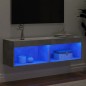 vidaXL TV-Schrank mit LED-Leuchten Betongrau 100x30x30 cm vidaXL TV-Schrank mit LED-Leuchten Betongrau 100x30x30 cm