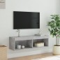vidaXL TV-Schrank mit LED-Leuchten Betongrau 100x30x30 cm vidaXL TV-Schrank mit LED-Leuchten Betongrau 100x30x30 cm
