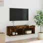 vidaXL TV-Schrank mit LED-Leuchten Räuchereiche 100x30x30 cm vidaXL TV-Schrank mit LED-Leuchten Räuchereiche 100x30x30 cm