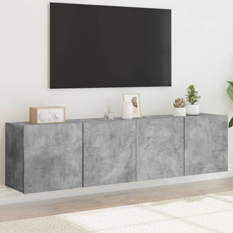 vidaXL TV-Wandschränke 2 Stk. Betongrau 80x30x41 cm vidaXL TV-Wandschränke 2 Stk. Betongrau 80x30x41 cm