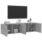 vidaXL TV-Wandschränke 2 Stk. Betongrau 80x30x41 cm vidaXL TV-Wandschränke 2 Stk. Betongrau 80x30x41 cm